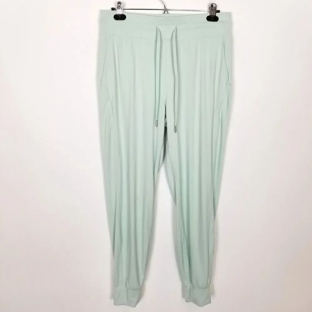 Lululemon Women Ready To Rulu Jogger Pants Sz 10 Green High Rise‎ Pockets
